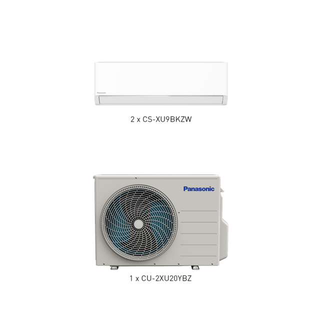 Photo of ZZP-SG0102A Panasonic XU Series Multi Split System-2 (BKZW) 9K + 9K BTU