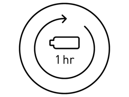شحن كامل في ساعة واحدة