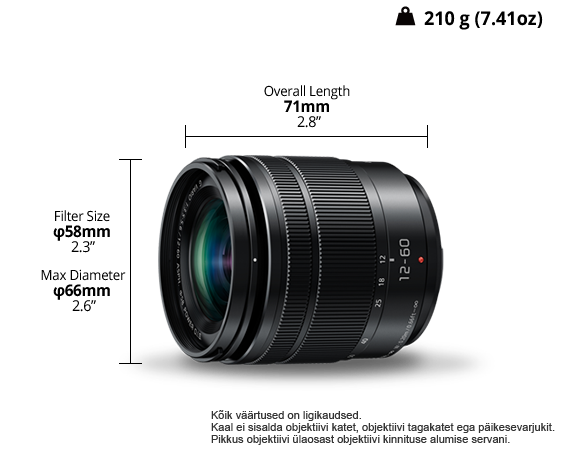 Foto LUMIX G objektiiv H-FS12060