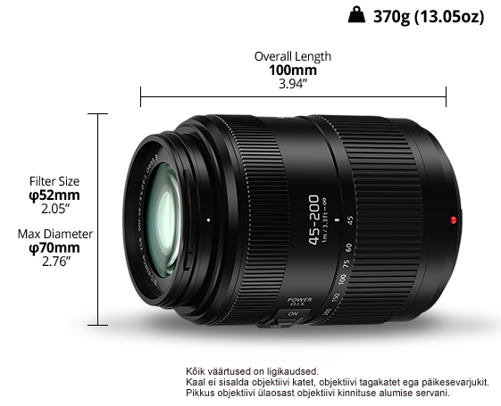 Foto LUMIX G objektiiv H-FSA45200