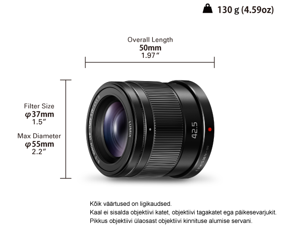 Foto LUMIX G objektiiv H-HS043