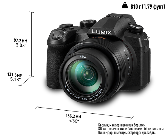 LUMIX DC-FZ1000M2 сандық камерасы фотосуреті