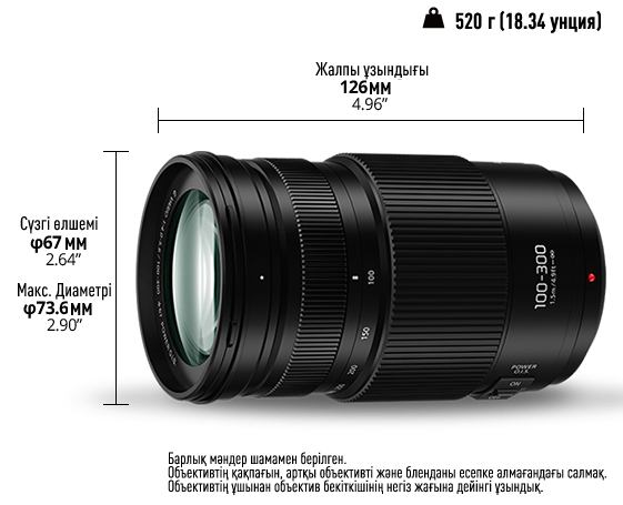 LUMIX G H-FSA100300 объективі фотосуреті