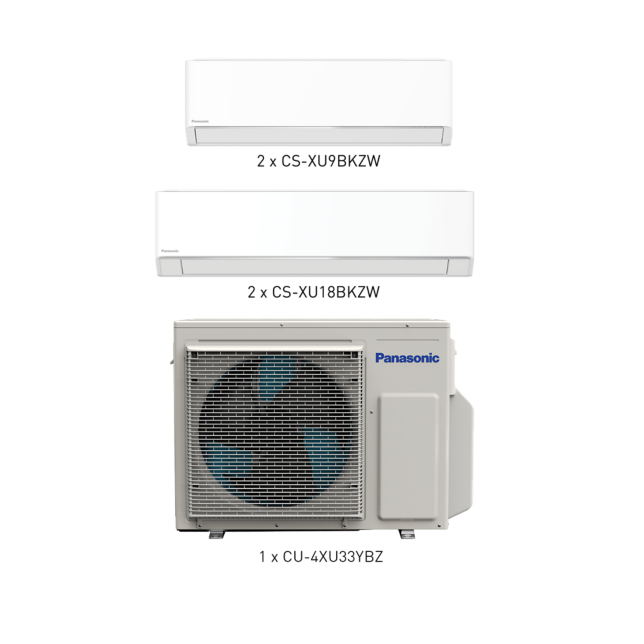 Photo of ZZP-SG0104H Panasonic XU Series Multi Split System-4 (BKZW) 9K + 9K + 18K + 18K BTU