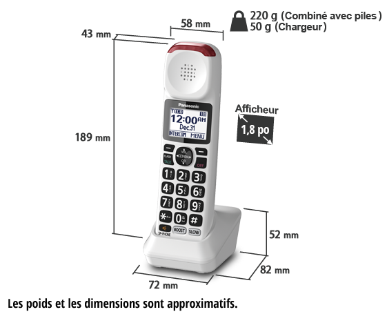 Photo de Combiné supplémentaire en option KX-TGMA44C