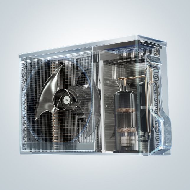 ⑥室外機風迴路加大<br>提高散熱效果