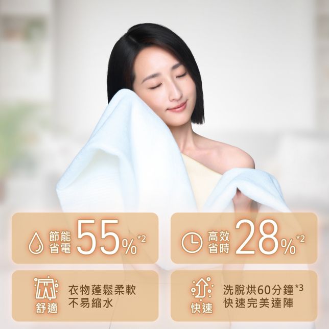 業界首創採用*⁴ <br>Heat Pump熱泵除濕式烘乾