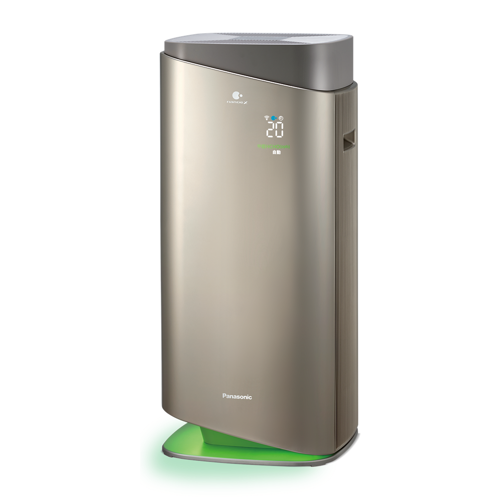 Panasonic F-P75MH 空氣清淨機官方產品圖，較大開放式客餐廚情境