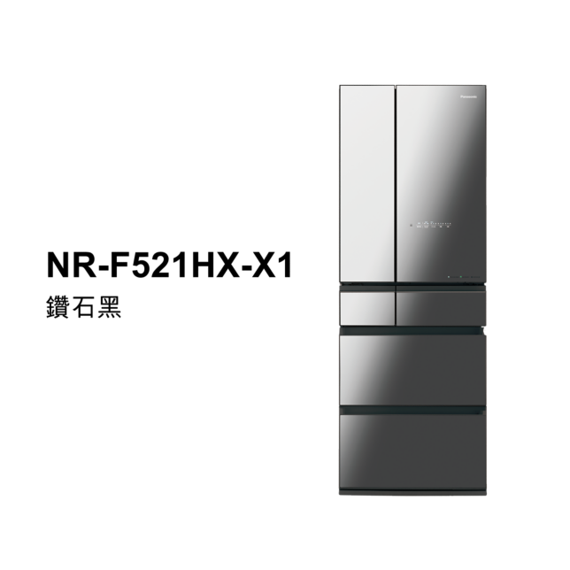 日系上質系列 無邊框鏡面/玻璃6門電冰箱 NR-F521HX商品圖
