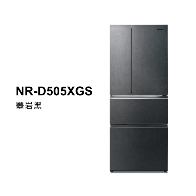 日系上質系列 無邊框岩板玻璃4門電冰箱 NR-D505XGS商品圖