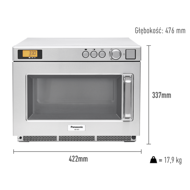 Zdjęcie Kompaktowa, stworzona do ciężkiej pracy inwerterowa kuchenka mikrofalowa NE-1815
