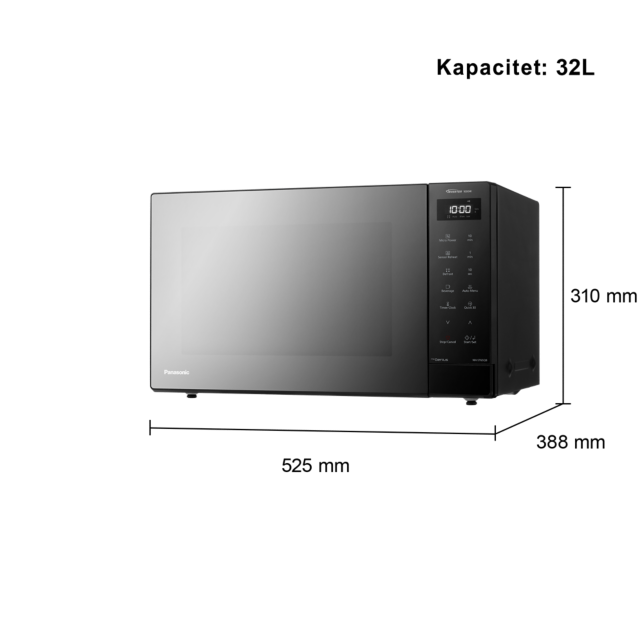 Fotografija Prostrana inverterska solo mikrotalasna pećnica od 32 litra - 20 automatskih programa, 1000 W