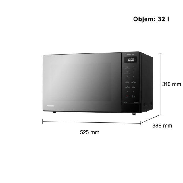 Fotografia 32 l priestranná invertorová samostatná mikrovlnná rúra – 20 automatických programov, 1 000 W