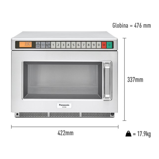 Fotografija Visokozmogljiva kompaktna inverterska mikrovalovna pečica NE-1864EPG