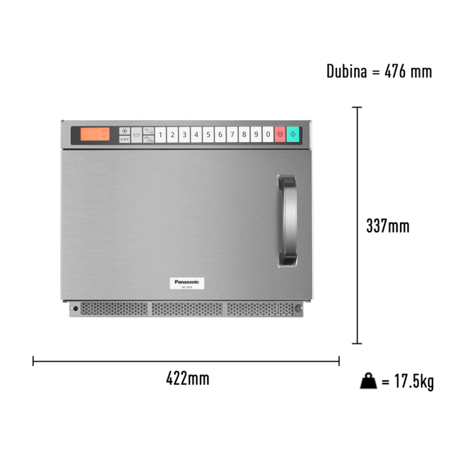 Fotografija NE-1878EPG Mikrovalna pećnica s vratima u cijelosti od metala i inverterom