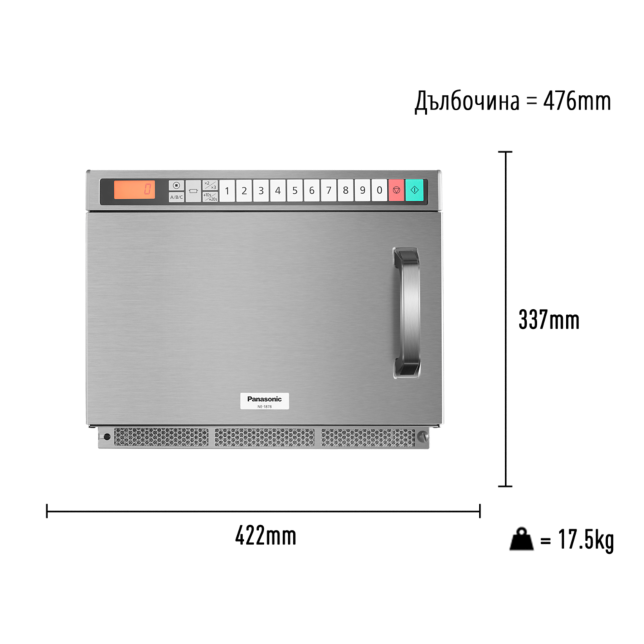 Снимка на NE-1878EPG Инверторна микровълнова фурна с изцяло метална врата