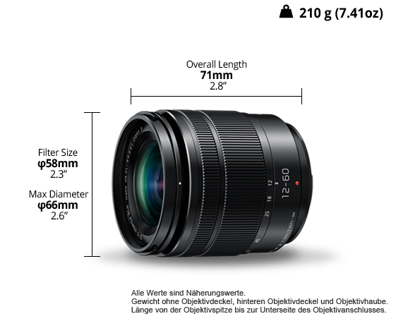 Produktabbildung LUMIX G Objektiv H-FS12060