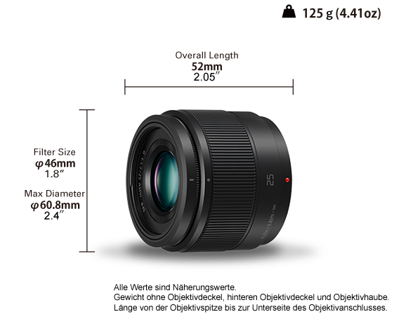 Produktabbildung LUMIX G-Objektiv H-H025