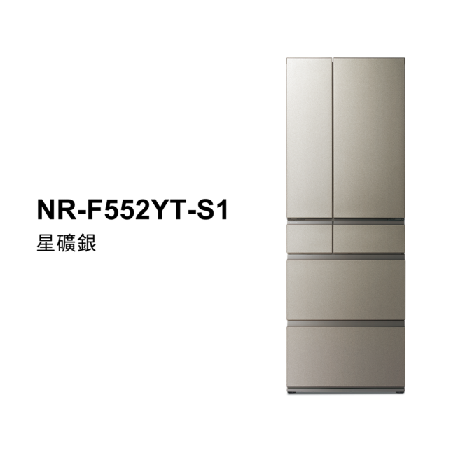 日系上質系列 無邊框霧面鋼板6門電冰箱 NR-F552YT商品圖