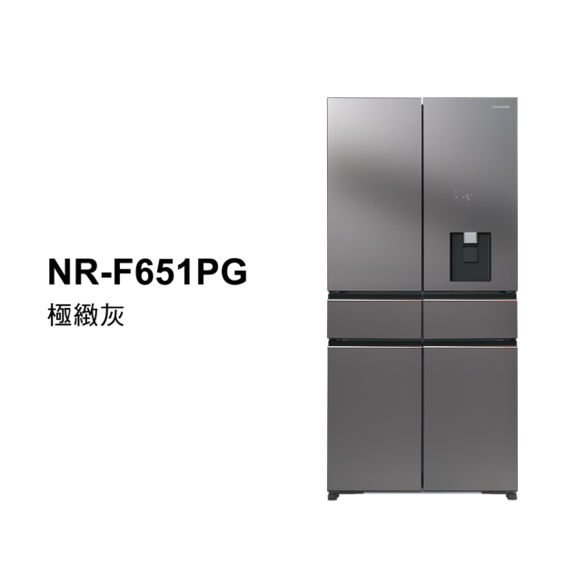 輕奢品味系列 無邊框霧面玻璃6門電冰箱 NR-F651PG商品圖