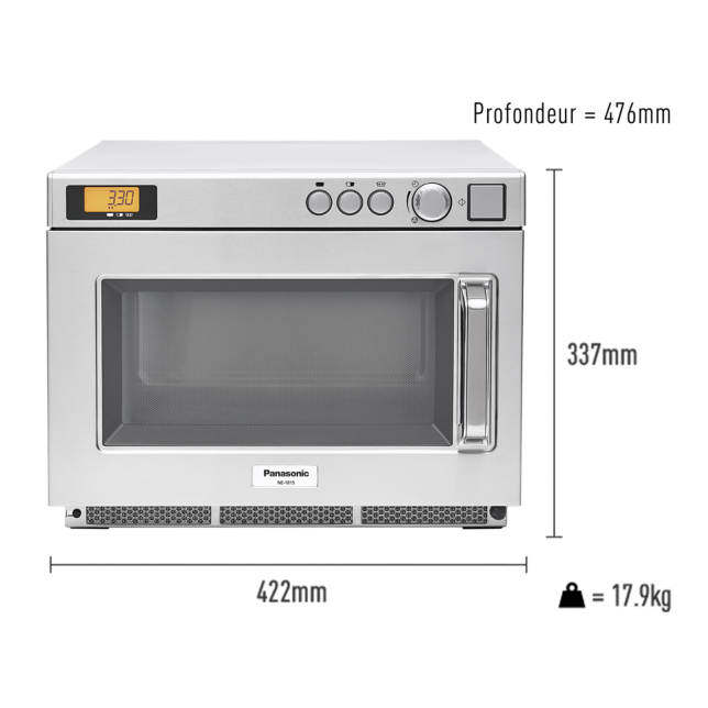 Photo de Four à micro-ondes compact et robuste avec technologie Inverter NE-1815