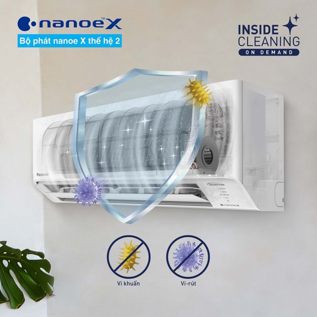 Chế độ vệ sinh bên trong dàn lạnh Panasonic