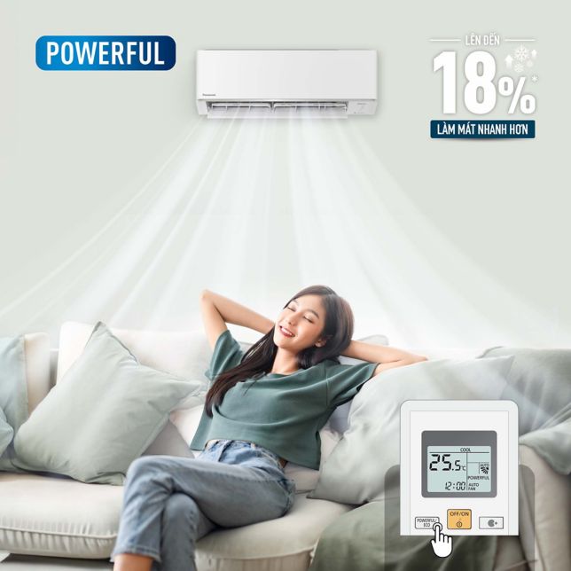 Chế độ POWERFUL trên Panasonic RU9CKH-8D