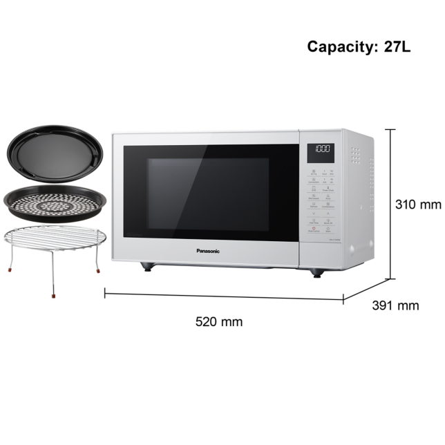 Photo of 27L Slim Inverter Microwave with Grill, Oven & Air Fry - 1000W NN-CT54RW