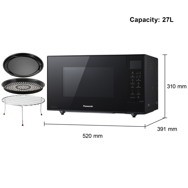 Foto av 27 l slank invertermikrobølgeovn med grill, ovn og airfry - 1000 W