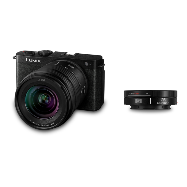 Foto de Cámara de fotograma completo LUMIX S9 y objetivo S-R2060 y S-R26