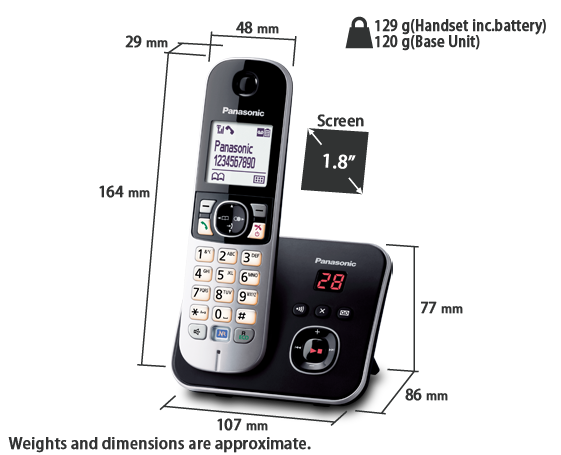 Photo de KX-TG6821 Téléphone sans fil DECT avec répondeur
