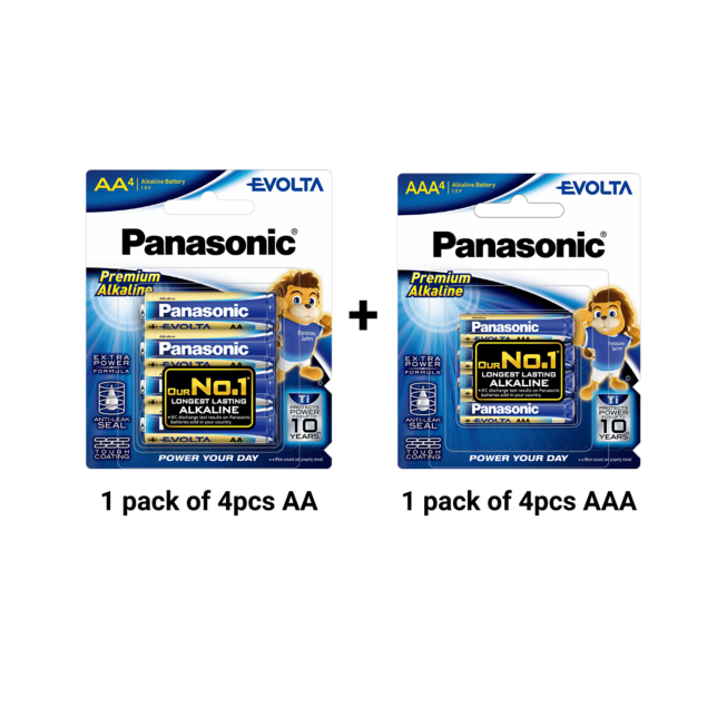 Photo of 4pcs of Evolta AA + 4pcs of Evolta AAA batteries