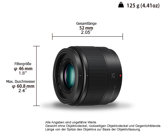 Produktabbildung H-H025 LUMIX G 25 mm / F1.7 ASPH.
