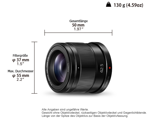 Produktabbildung H-HS043 LUMIX G 42,5 mm / F1.7 ASPH. / POWER O.I.S.