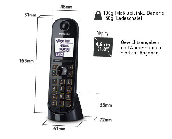 Produktabbildung Schnurlostelefon KX-TGQ200
