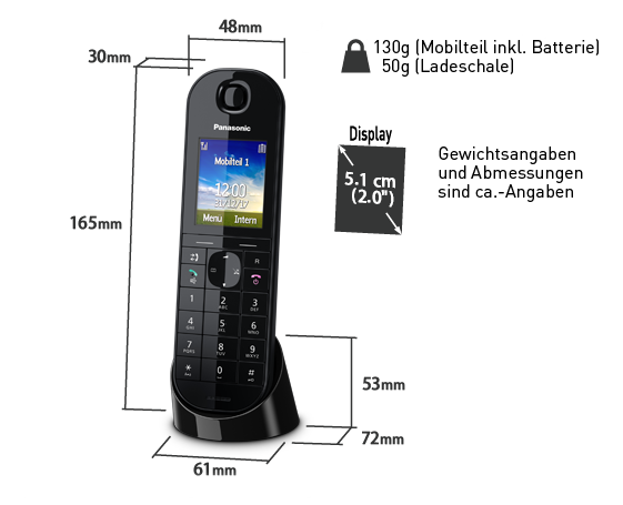 Produktabbildung IP Schnurlostelefon KX-TGQ400