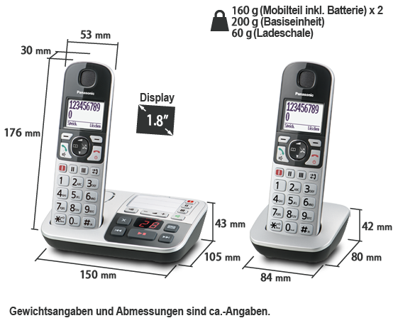 Produktabbildung Senioren-Telefon KX-TGE522