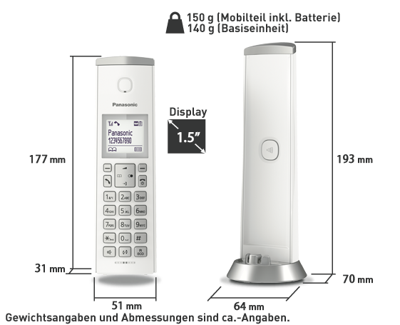 Produktabbildung Design Telefon KX-TGK220