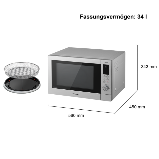 Produktabbildung 4-in-1 Kombi-Mikrowelle mit Heißluft, Grill und Air Fry Funktion – NN-CD88