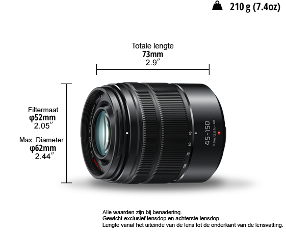 Foto van LUMIX G Lens H-FS45150