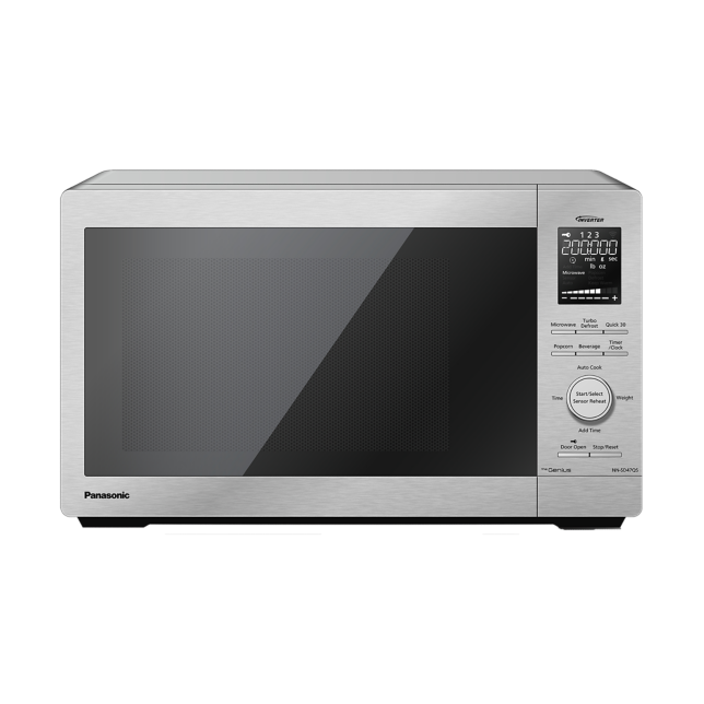 Photo de Four à micro-ondes Genius® de format moyen, 1 000 W, verrou de sécurité pour enfants, acier inox NN-SD47QS Panasonic