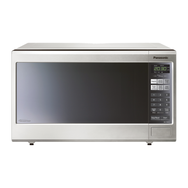 Photo de Four à micro-ondes Genius® avec technologie Inverter® de format moyen, 1 200 W, verrou de sécurité pour enfants, acier inox NN-ST681SCC Panasonic