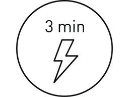 3 minutes quick charge