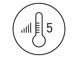 Icon of 5 temperature settings