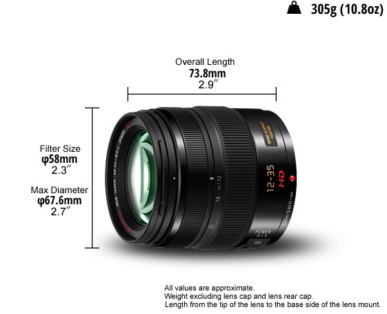 Fotografija Objektiv LUMIX G H-HS12035