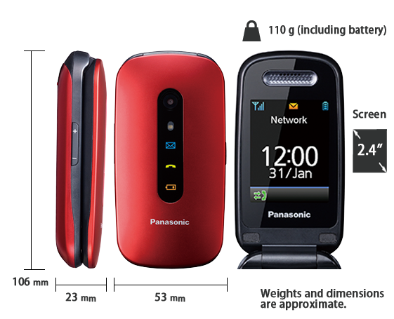 Foto van Gemakkelijk te gebruiken mobiele telefoon KX-TU456EX