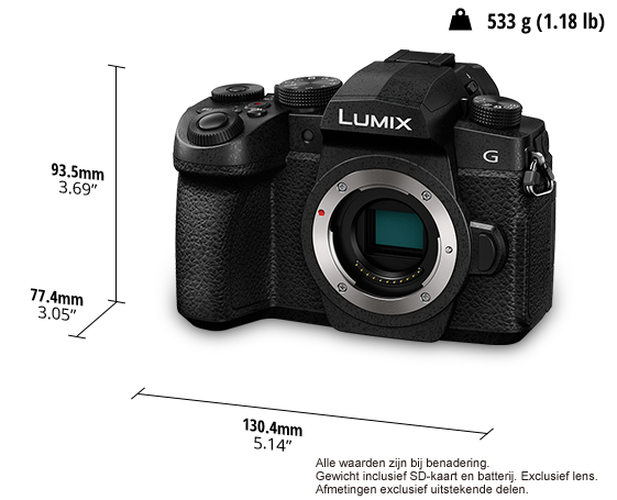 Foto van LUMIX digitale spiegelvrije fotocamera met enkele lens DC-G90