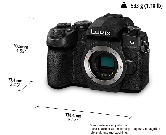 Fotografija Brezzrcalni digitalni fotoaparat z enim objektivom LUMIX DC-G90