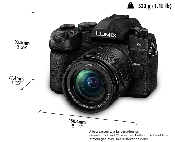 Foto van LUMIX DC-G90M – body + H-FS12060 lens