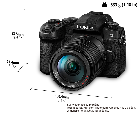 Fotografija LUMIX digitalni fotoaparat sa jednim objektivom bez ogledala DC-G90H